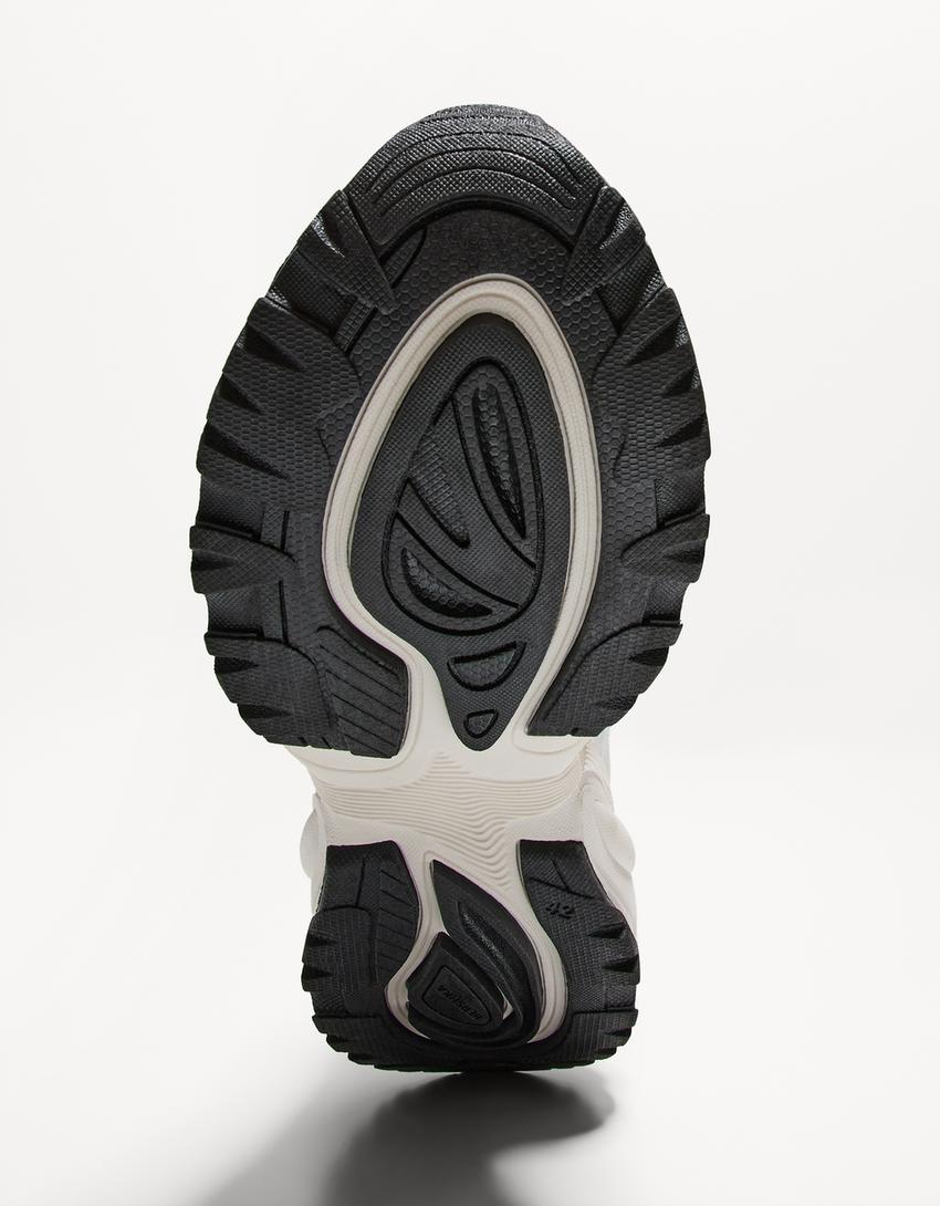 Multi-piece sneakers white BERSHKA