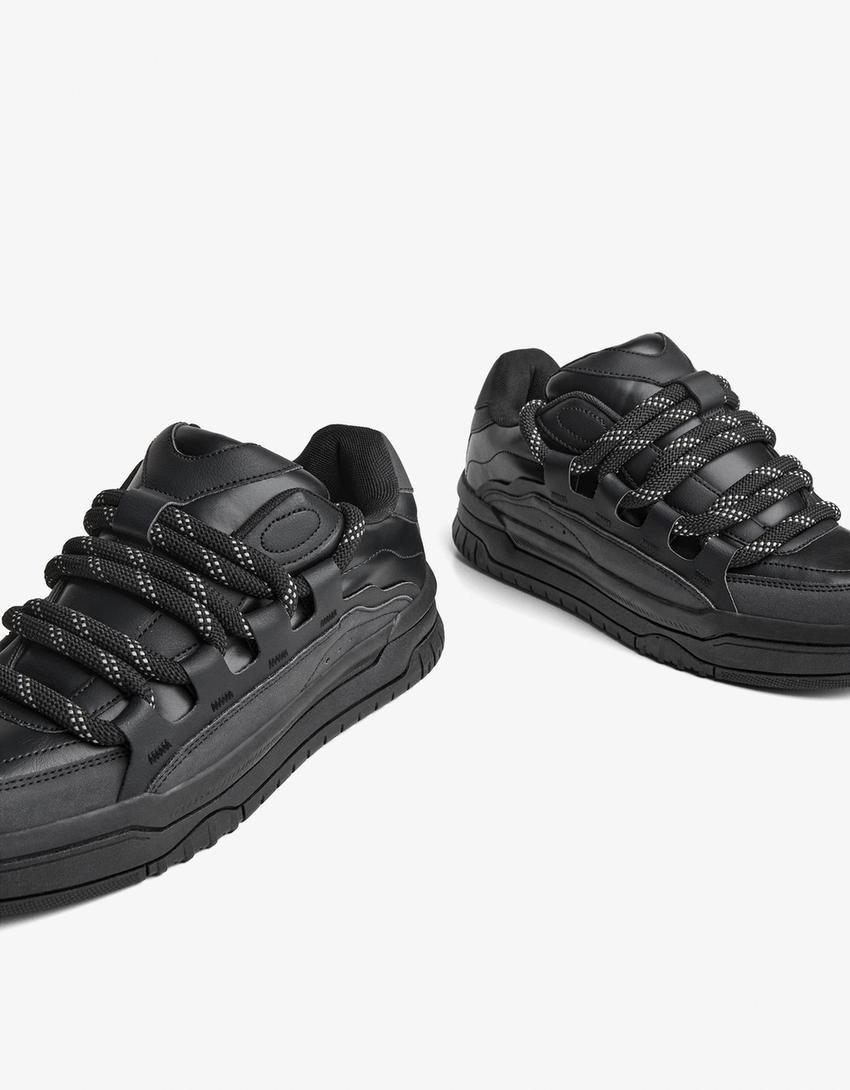BASKETS SKATE BLACK BERSHKA ORIGINAL