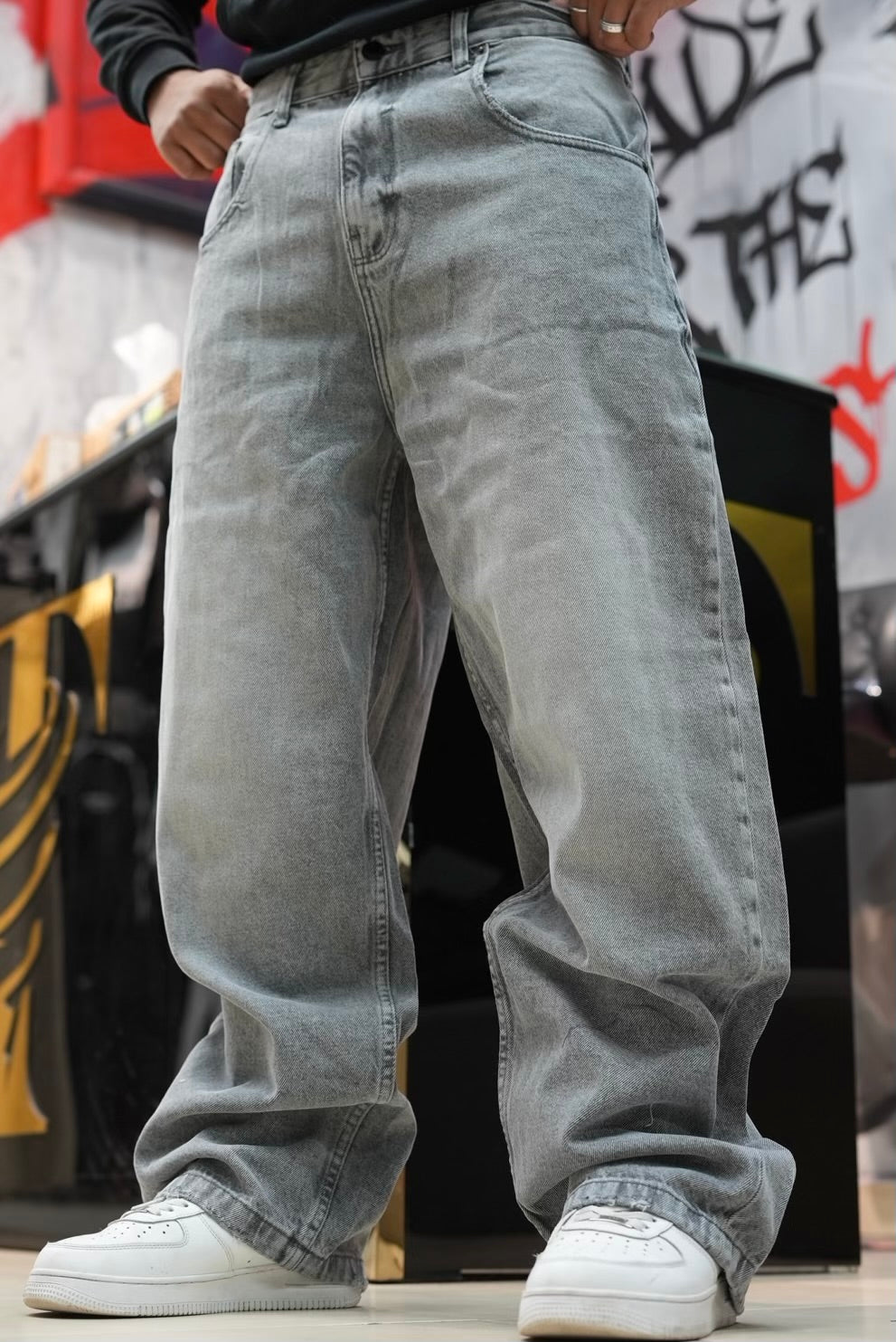 SUPPER BAGGY JEANS GRIS