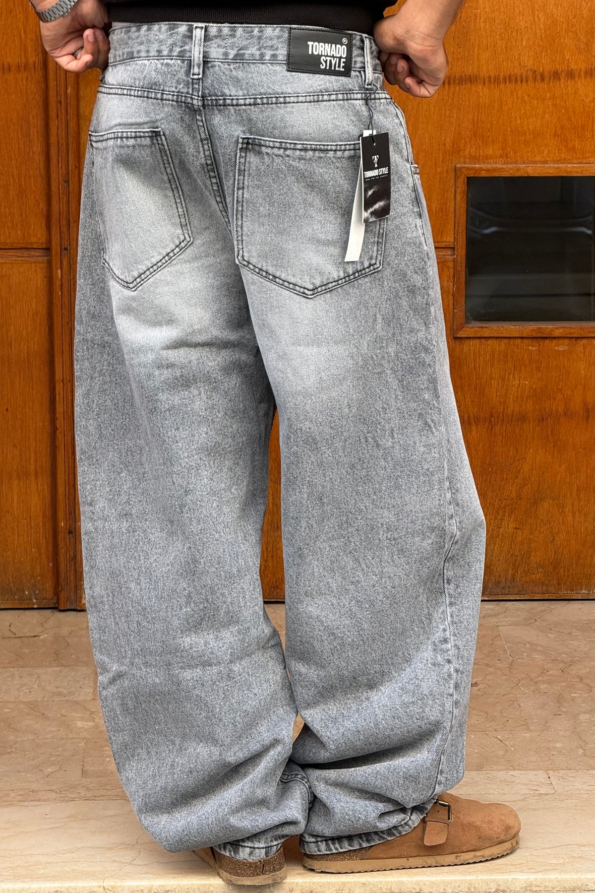 SUPPER BAGGY JEANS TORNADO STYLE (GREY)