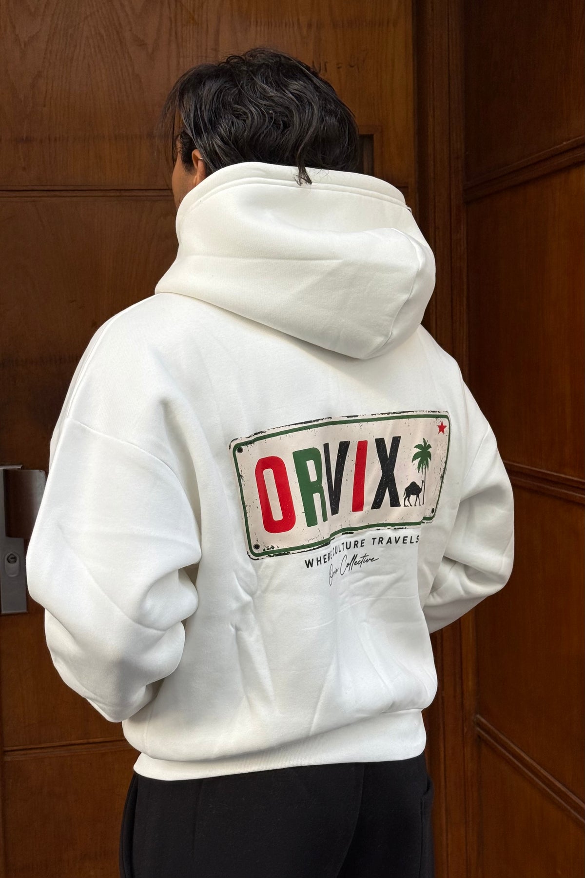 HOODIES CROP ZIP ORVIX WHITE OVX