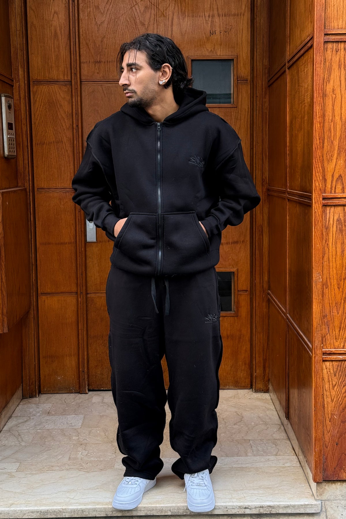 ENSEMBLE ZIP BRODERIE JL BLACK