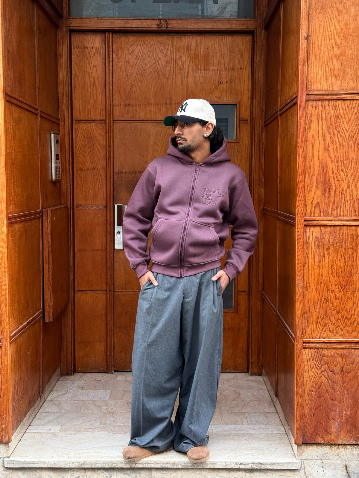 HOODIES ZIP EG BURGUNDY BL