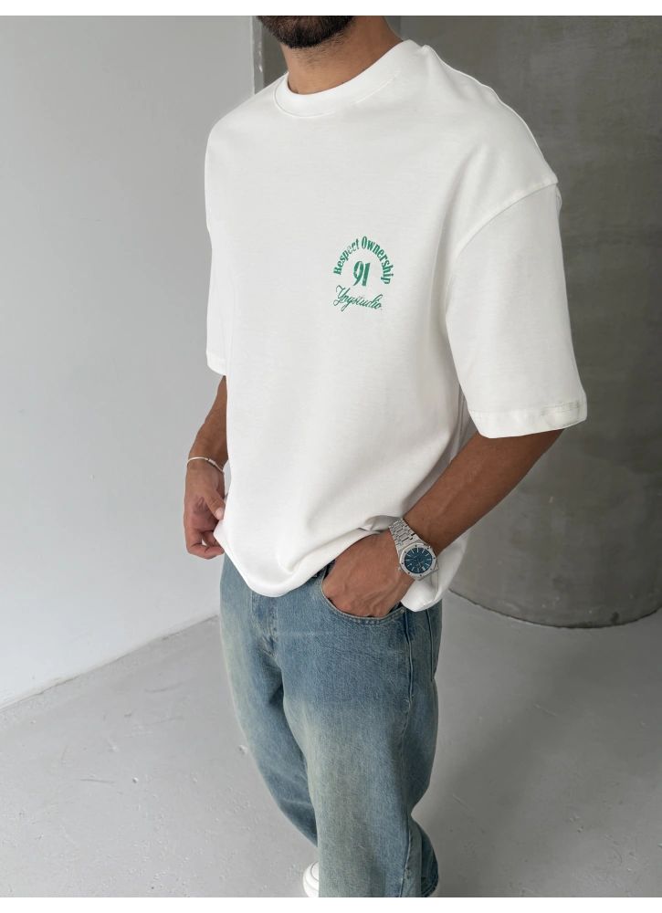 T-SHIRT CROP VM RESPECT WHITE V70-174