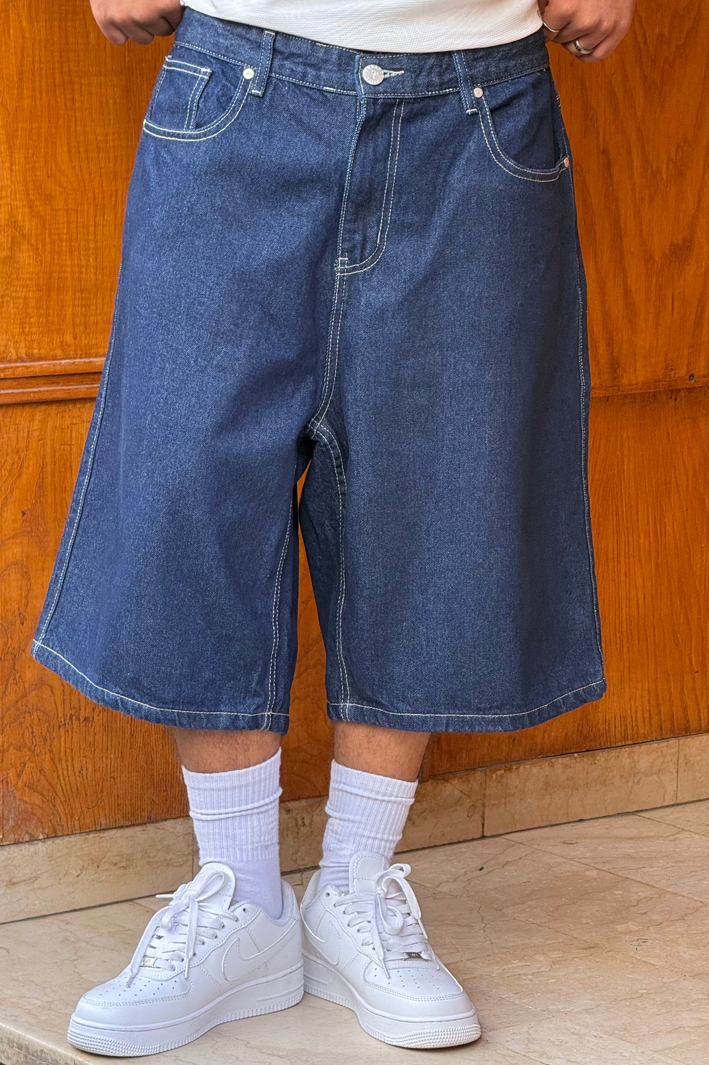 BAGGY JORTS TORNADO STYLE (BLEU BRUT)