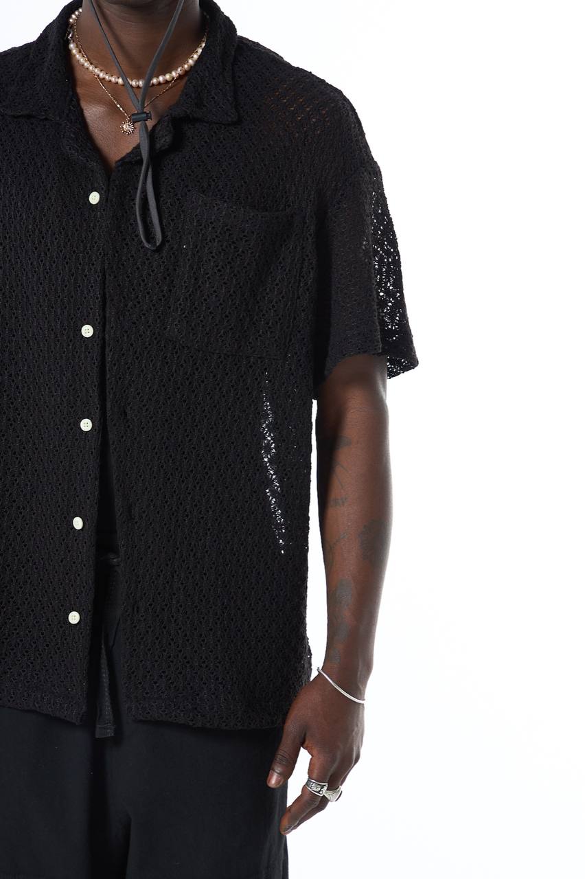 CHEMISE CROCHET BLACK VM