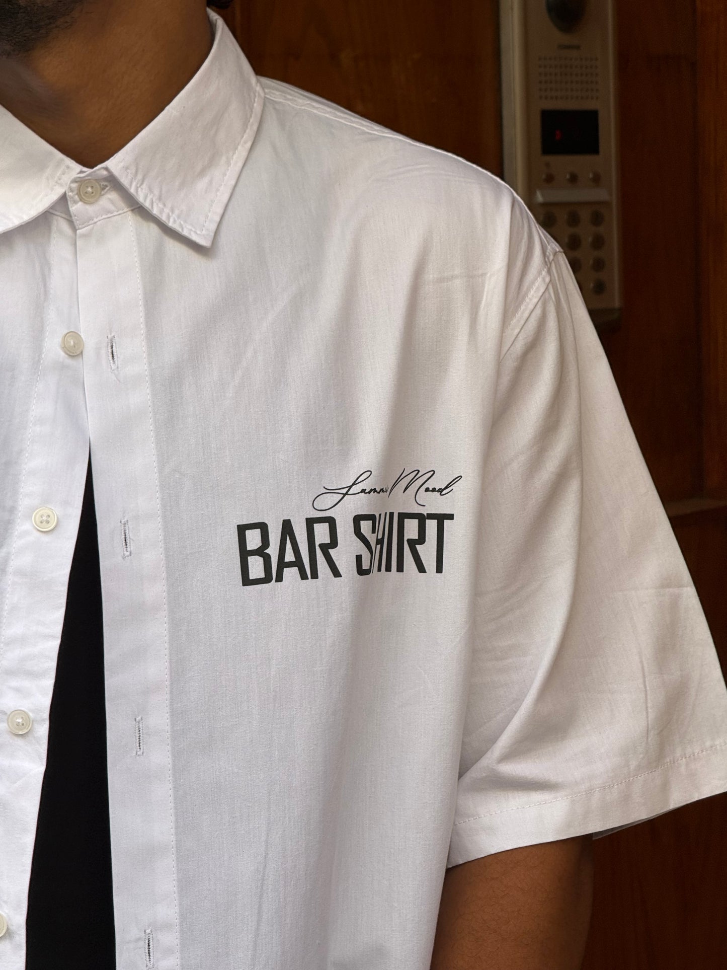 CHEMISE CROP BAR SHIRT BR WHITE 10-239