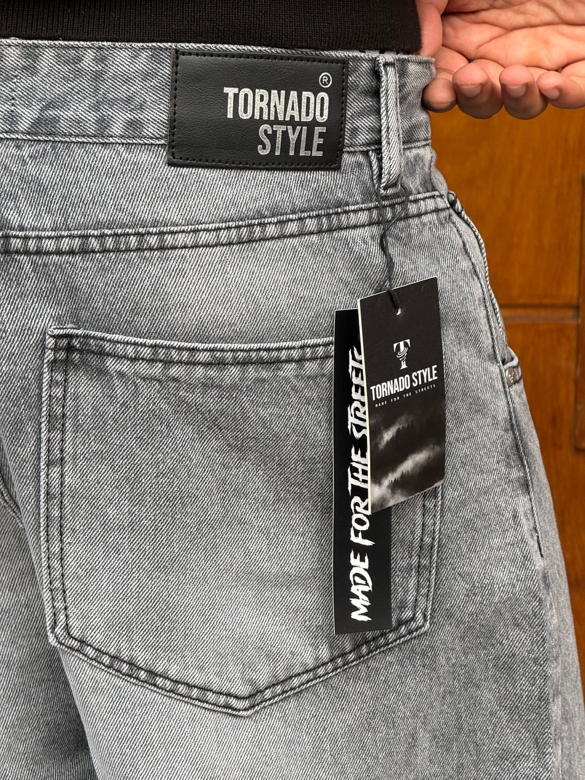 SUPPER BAGGY JEANS TORNADO STYLE (GREY)
