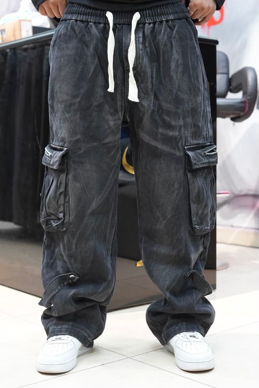 CARGO POCHE ZIP BLACK