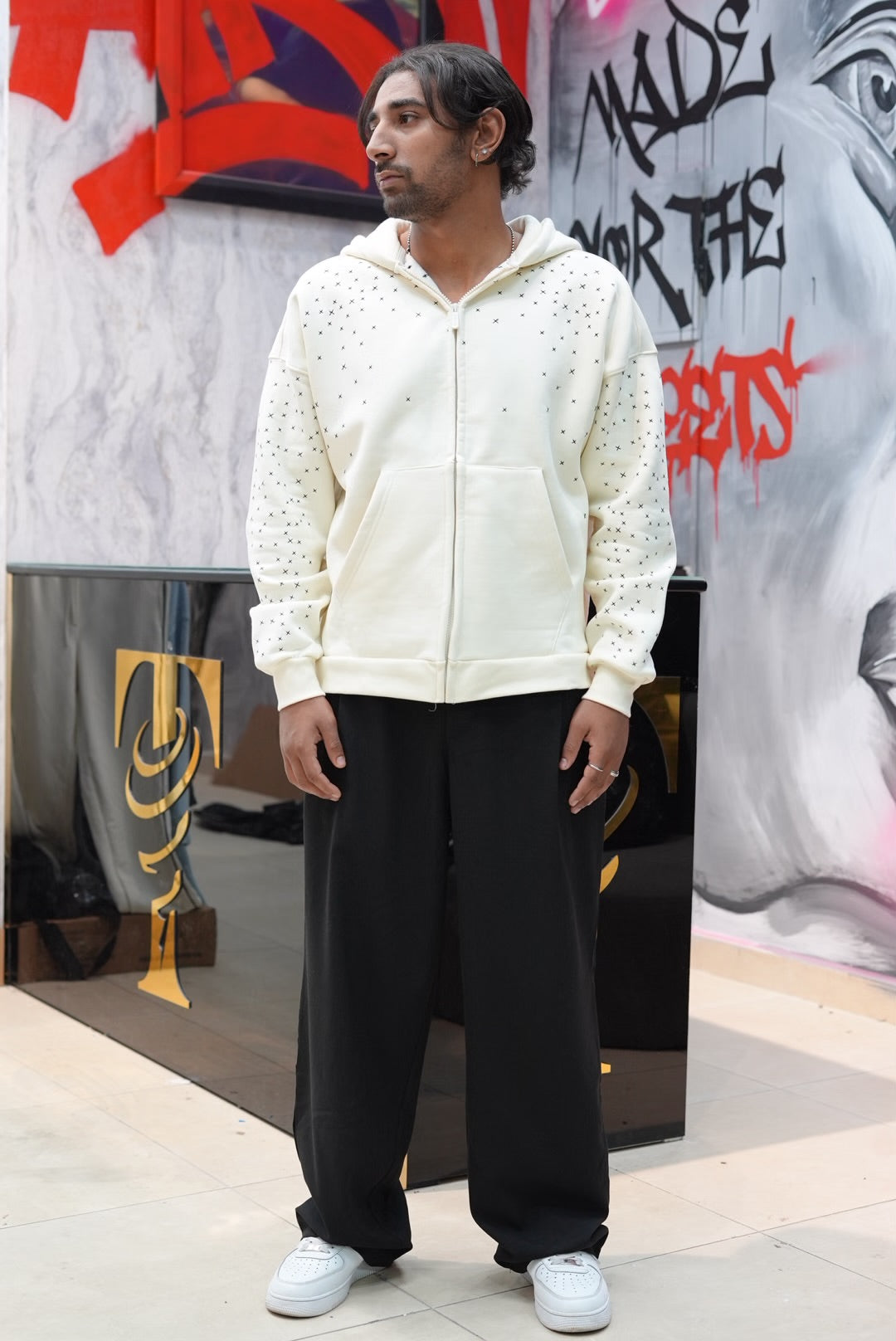 HOODIES STARS WHITE RT 2709