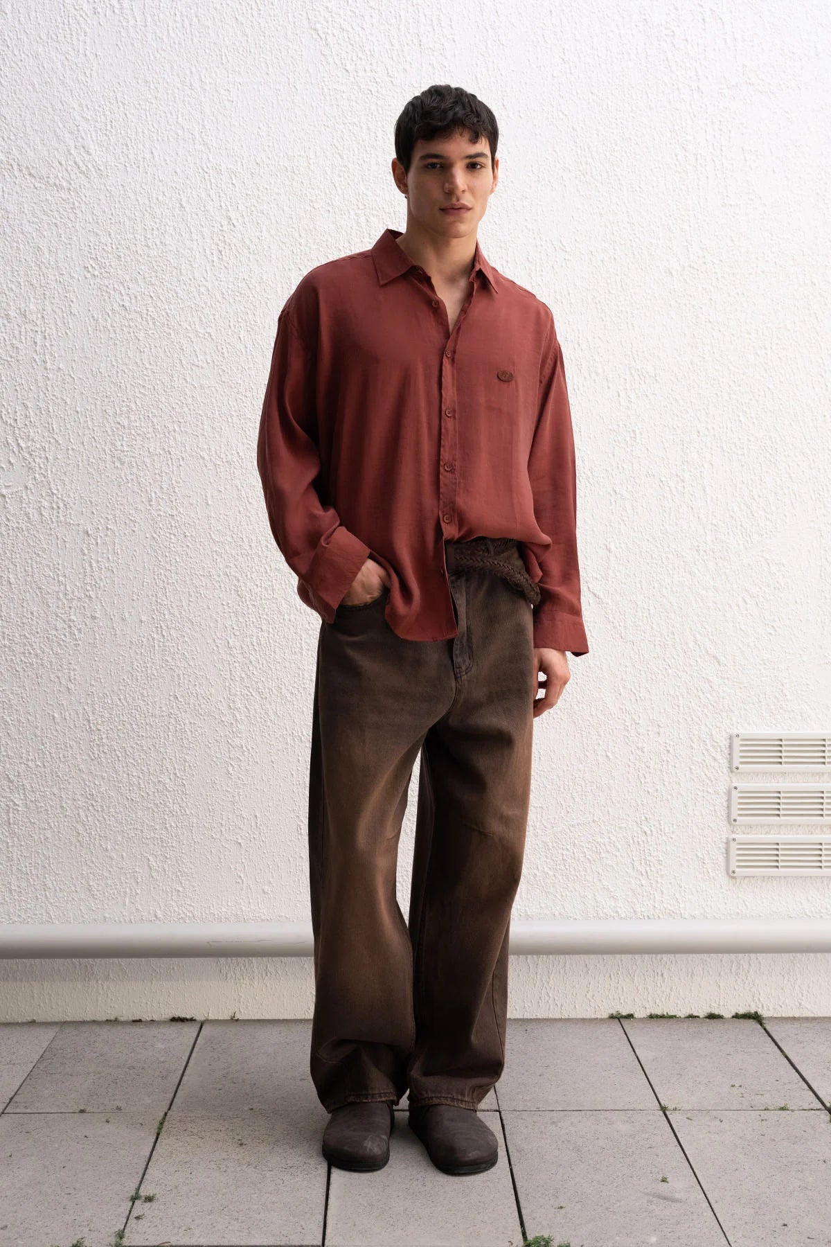 BAGGY FIT JEAN COFFE GST 00450