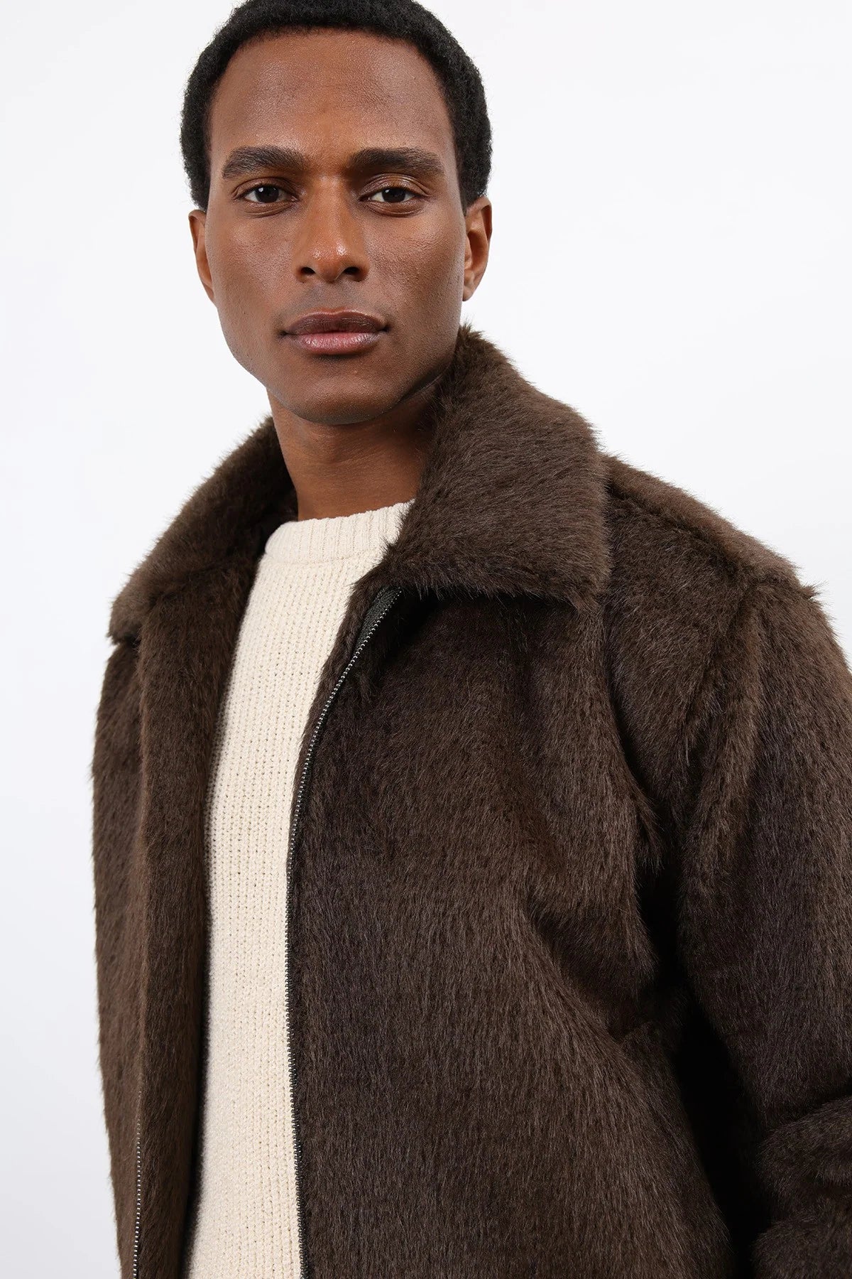 Soft Textured Jacket BROWN A25Y8331 ANT