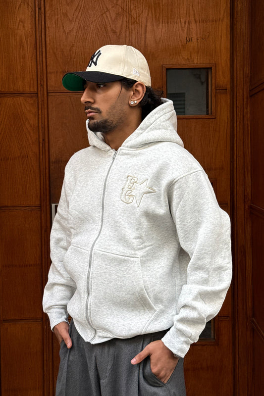 HOODIES ZIP EG GREY BL