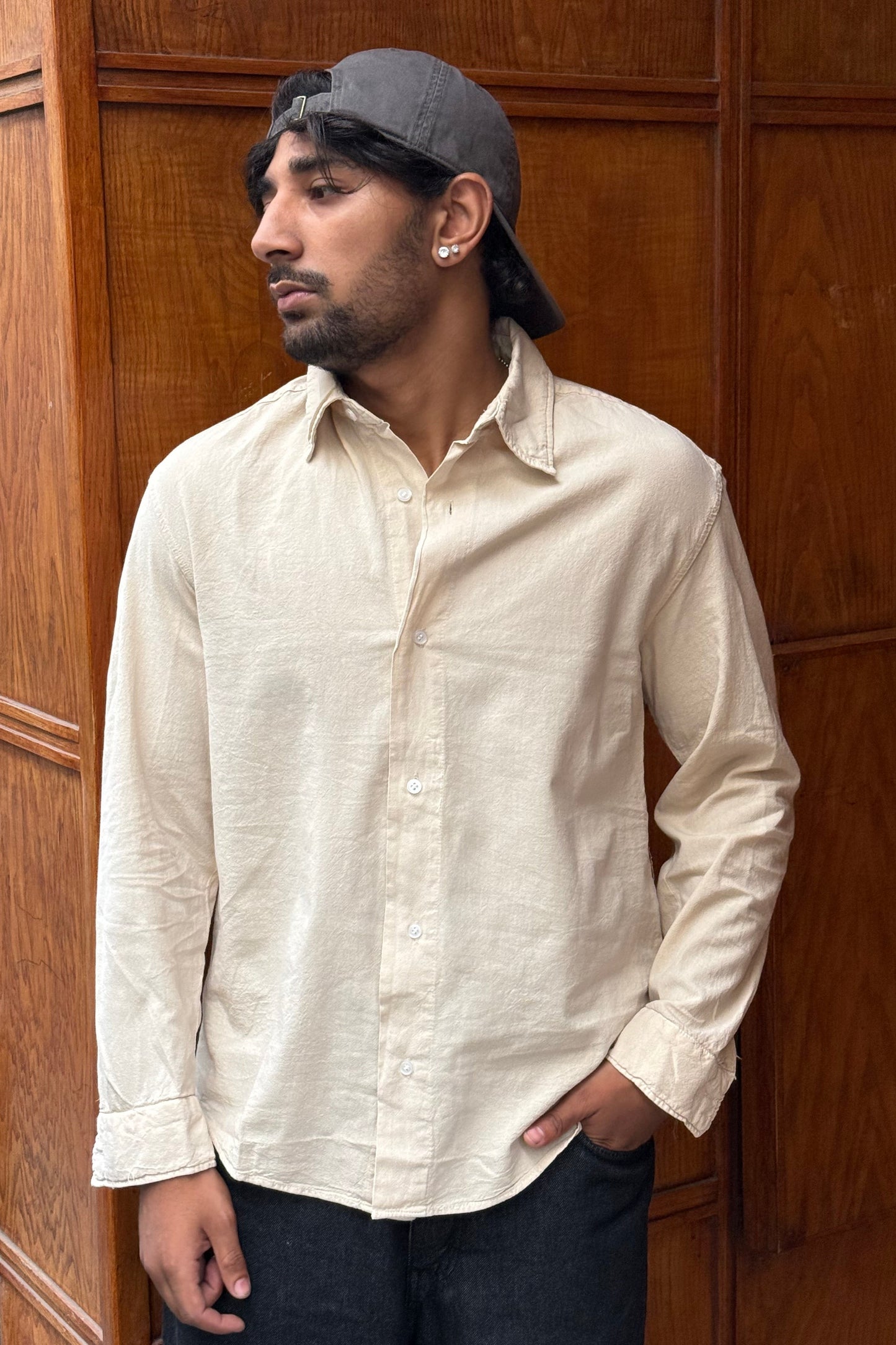 CHEMISE LIN J&J BEIGE Y144