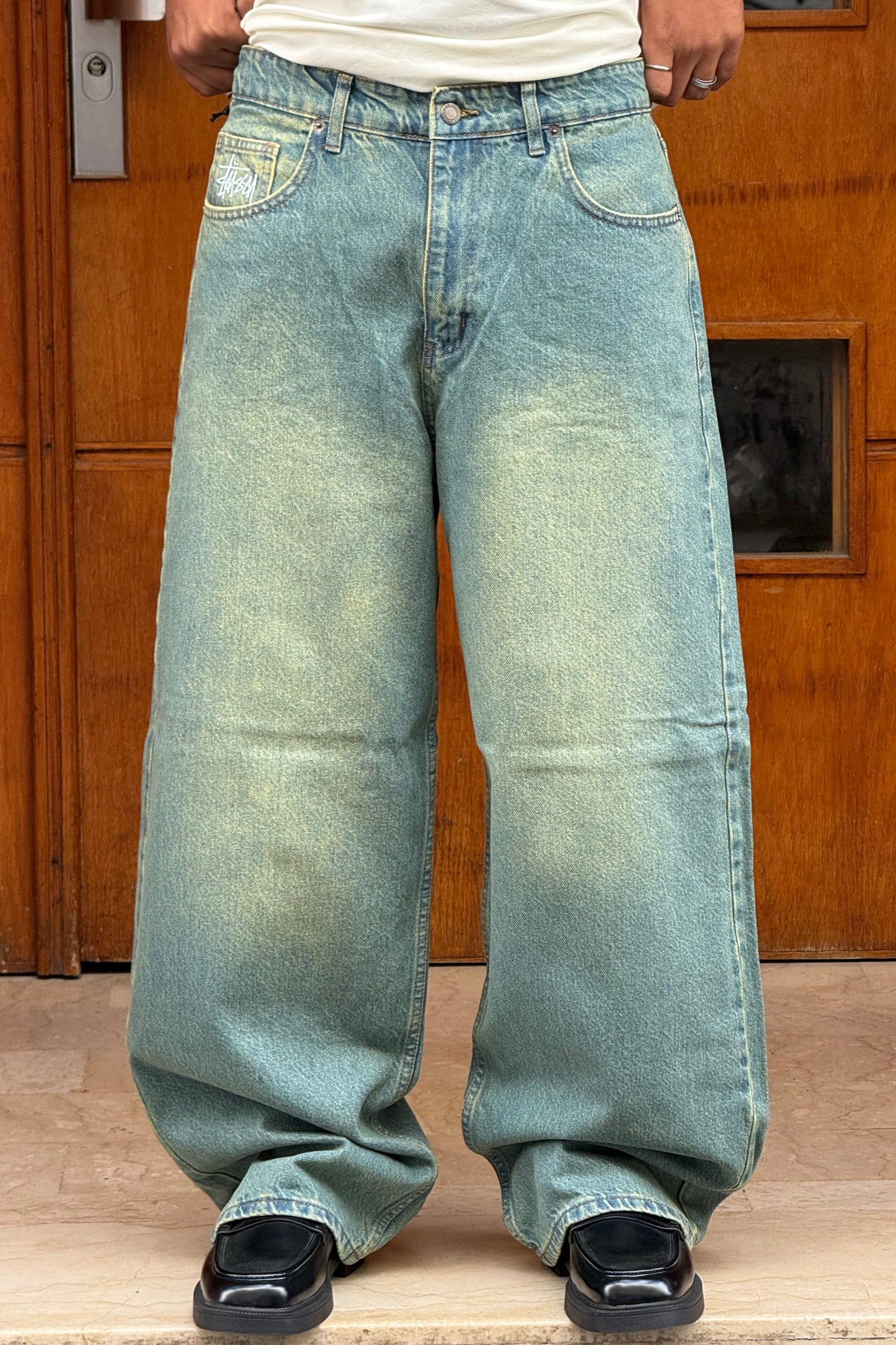 SUPPER BAGGY STUSSY DIRTY GREEN
