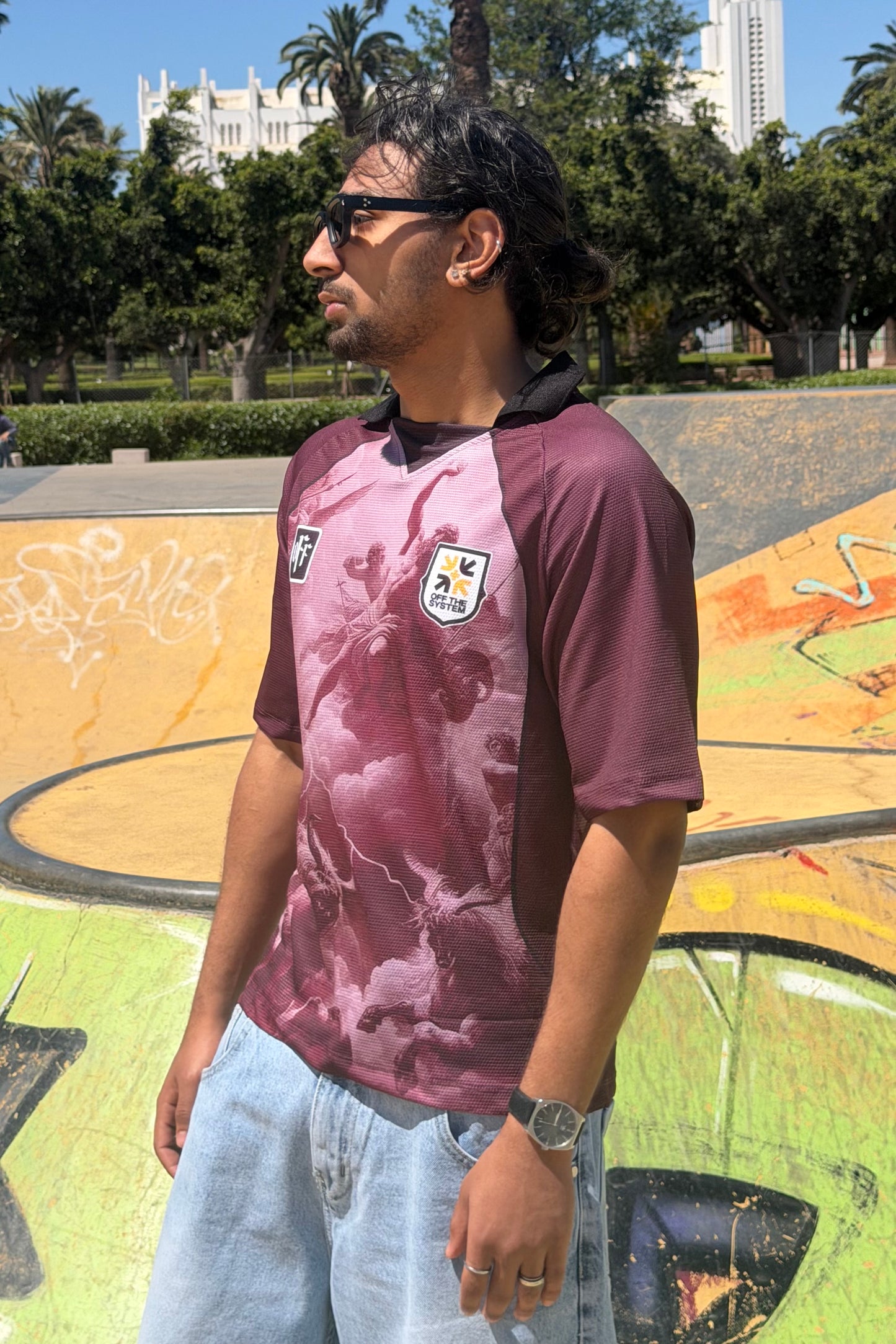 AMERICAN T-SHIRT OFF BURGUNDY 8895