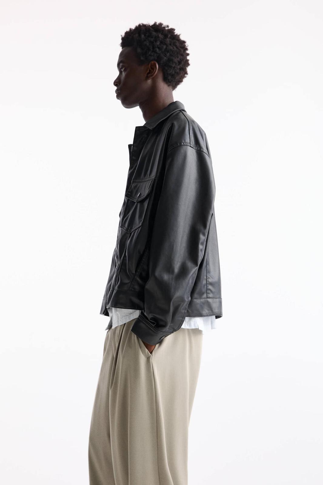 JACKET LEATHER EFFECT ORIGINAL PULL AND BEAR