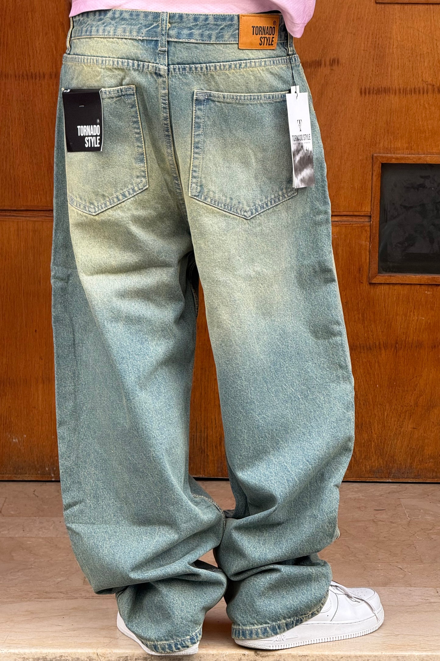 SUPPER BAGGY JEANS TORNADO STYLE (DIRTY VERT)