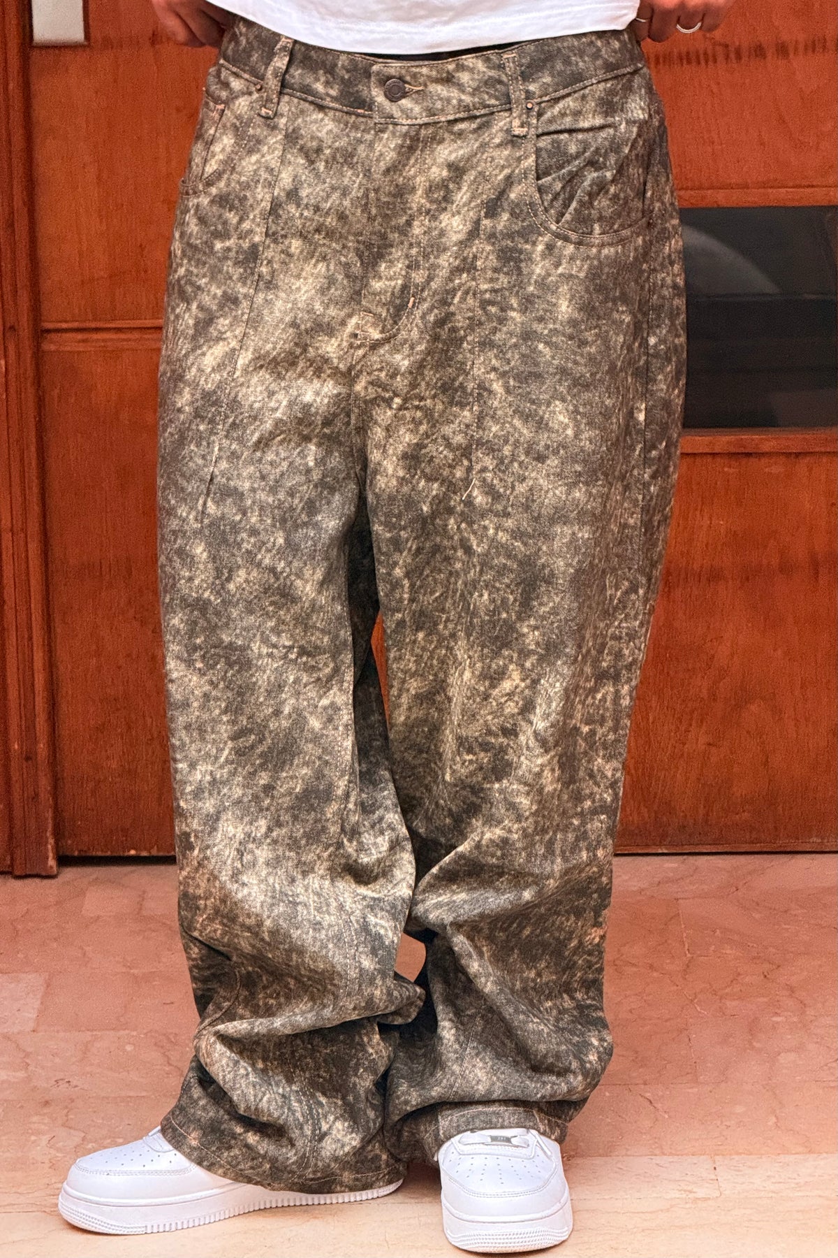 BAGGY JEANS IMPRIME GREEN