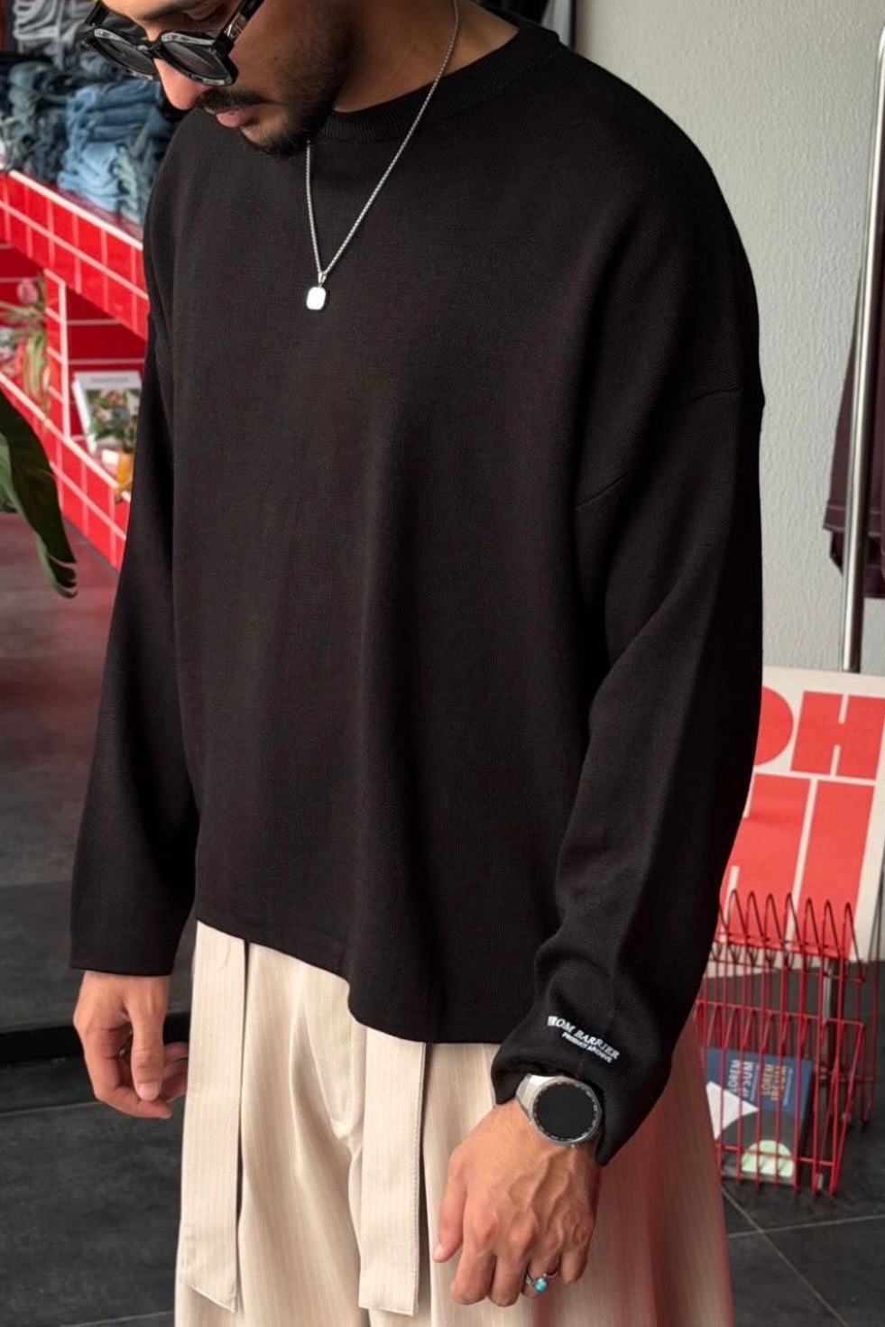 JUMPER OVERSIZE BLACK BR 50-34