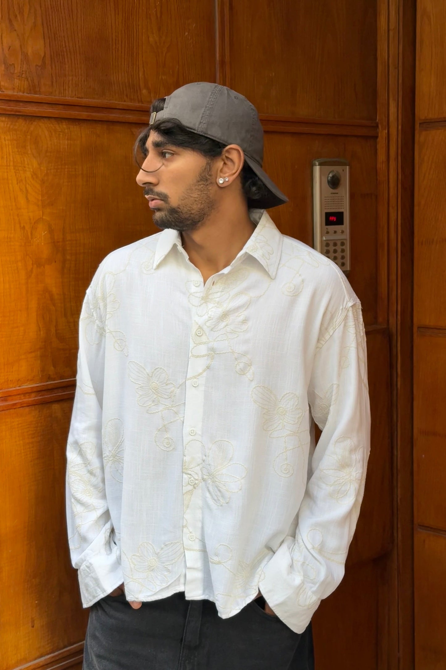 CHEMISE FLAWER NGR WHITE 009