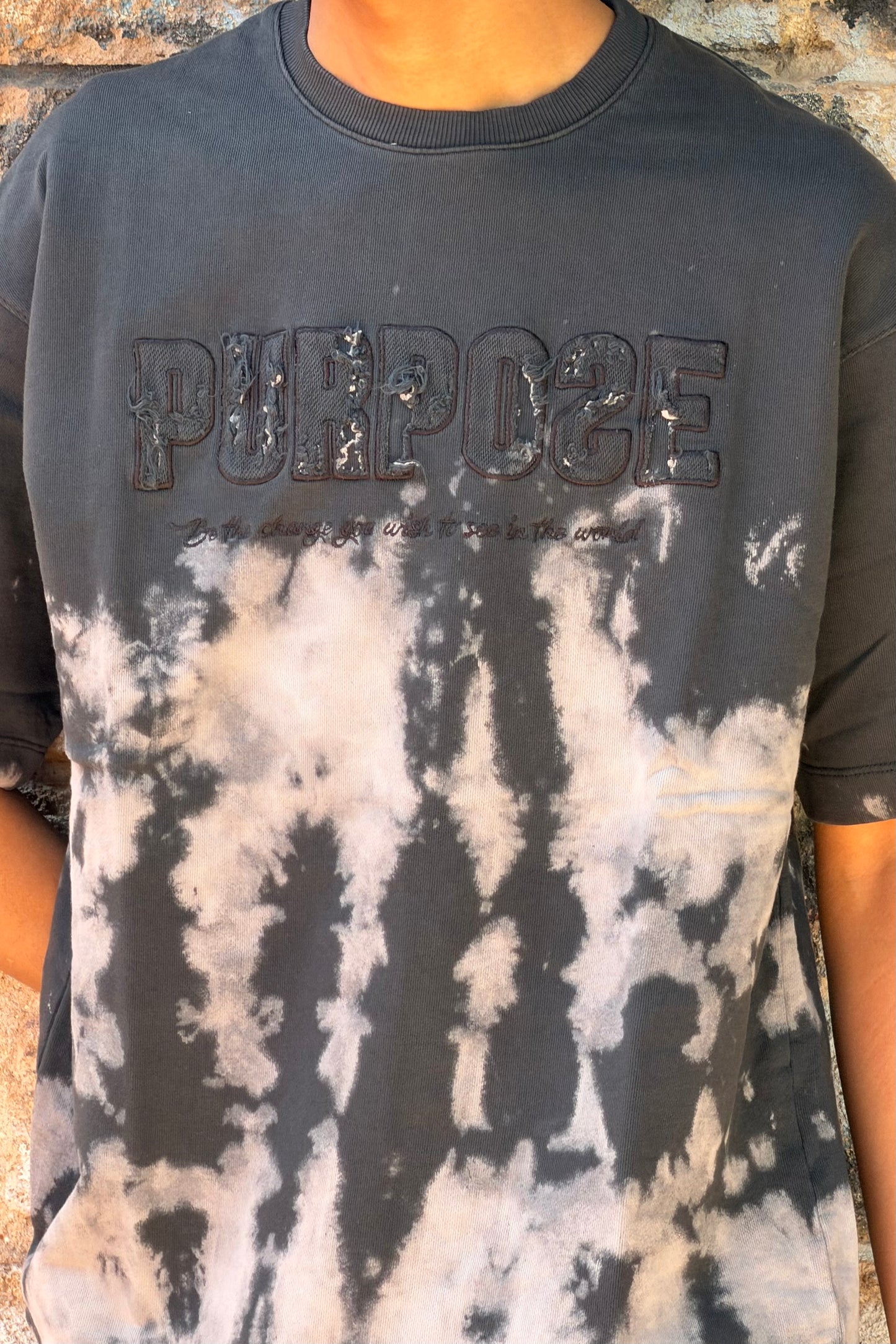 T-SHIRT WASHED PURPOSE BLACK