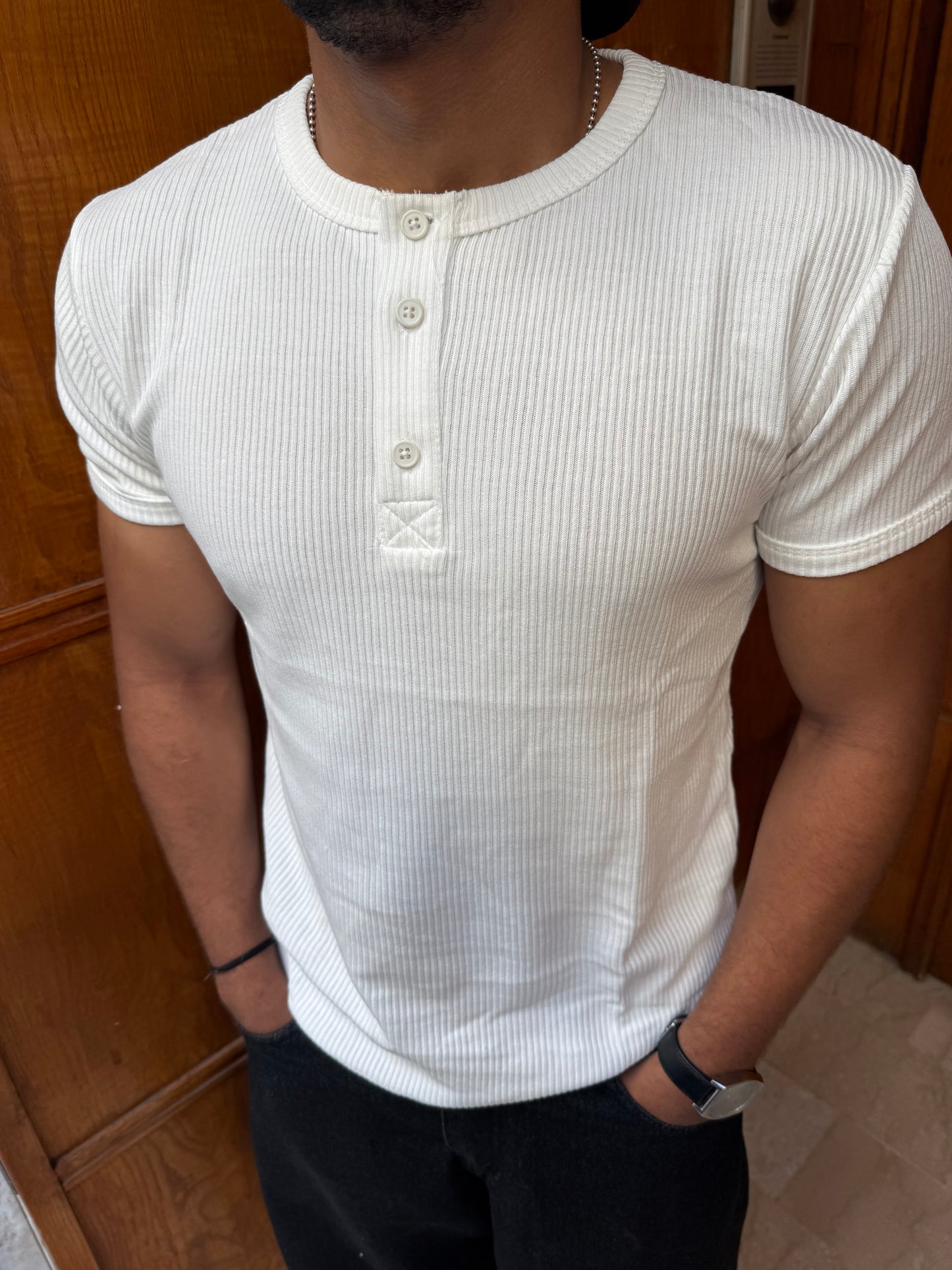 T-SHIRT SLIM FIT WHITE NGR 998