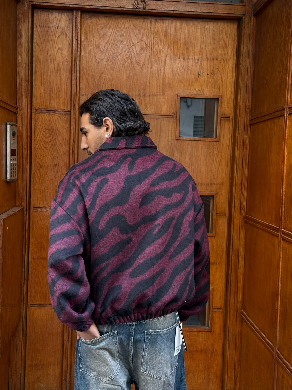 JACKET ZEBRA BURGUNDY PZ
