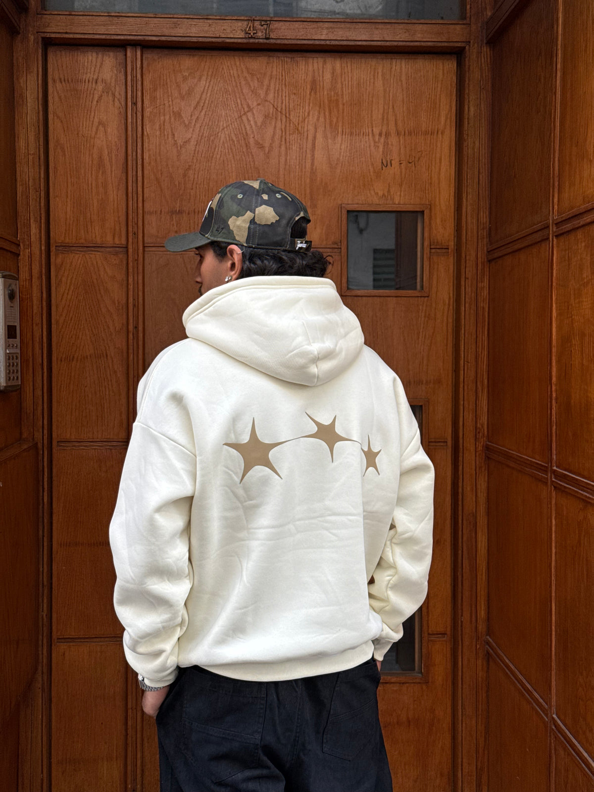 HOODIES STARS ECRU OVX