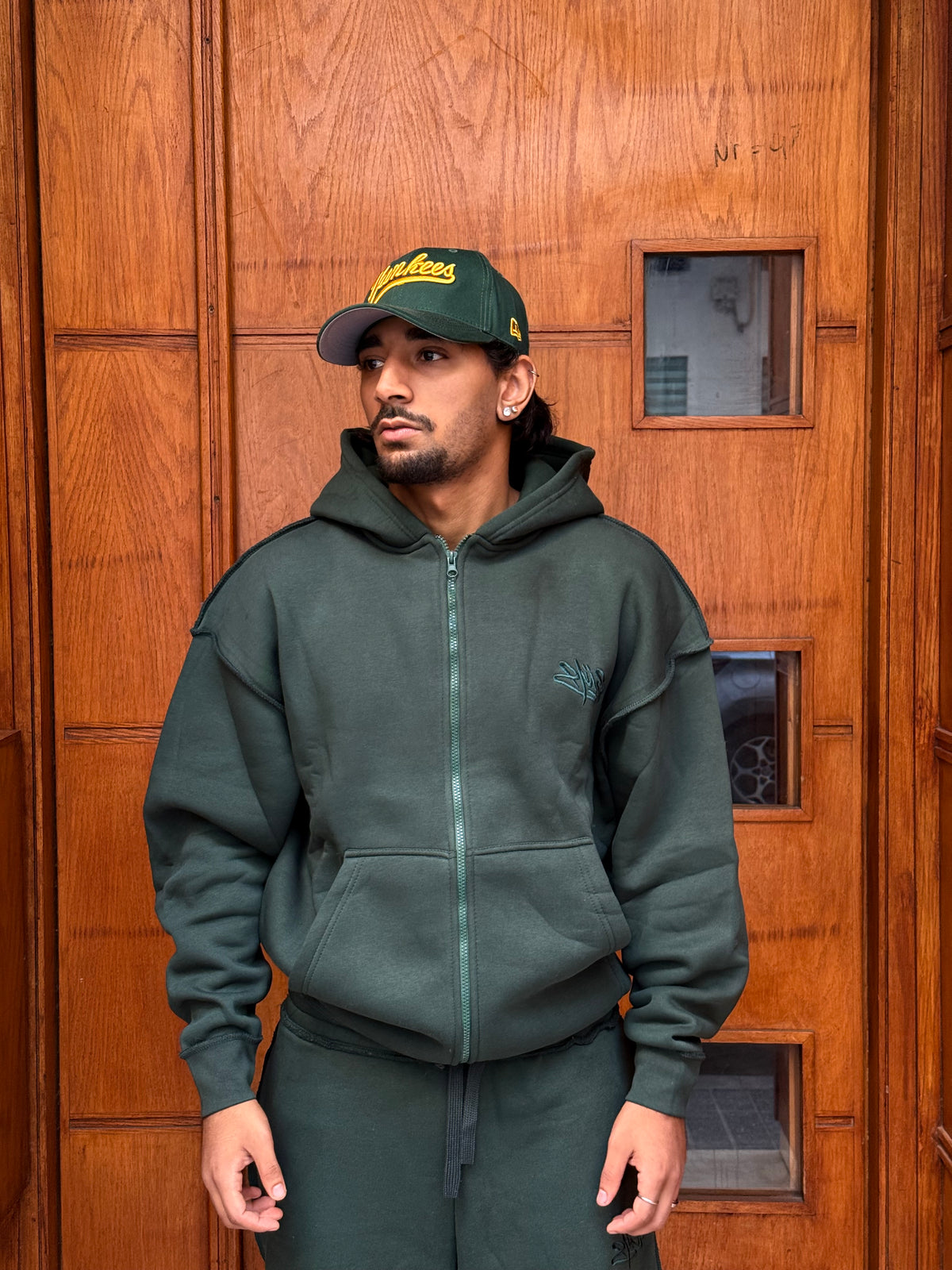 ENSEMBLE ZIP BRODERIE JL GREEN