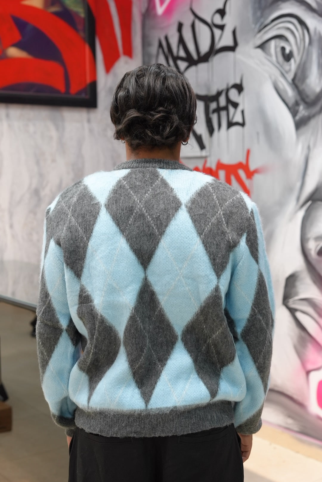 TRIKKO JACQUARD BLUE/GREY V60-19