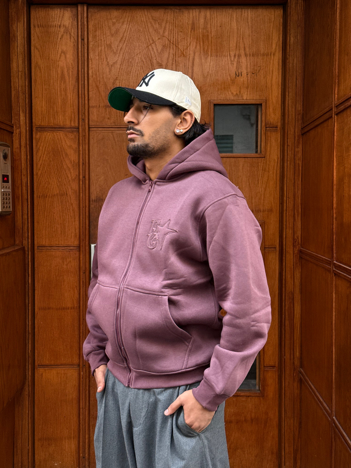 HOODIES ZIP EG BURGUNDY BL