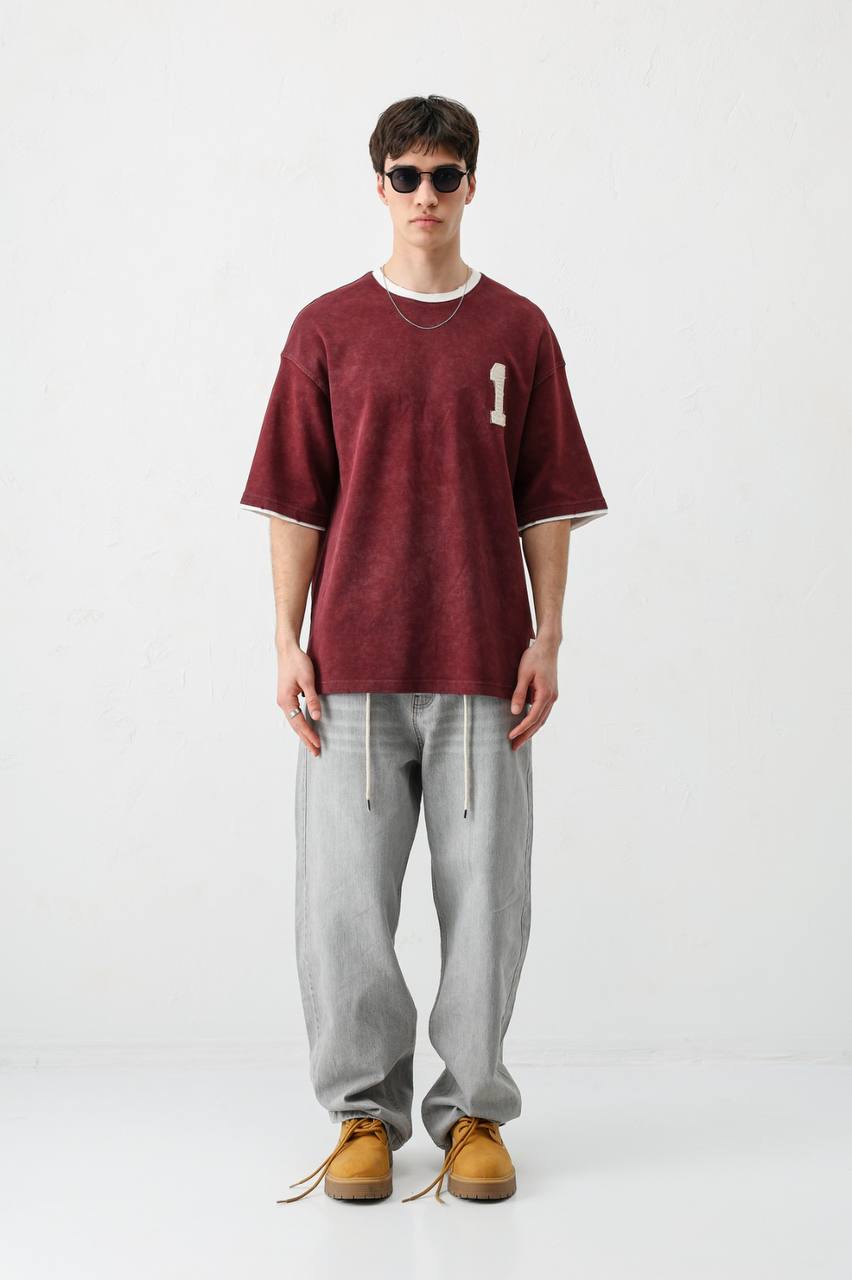 T-SHIRT VM 1 BURGUNDY V70-134