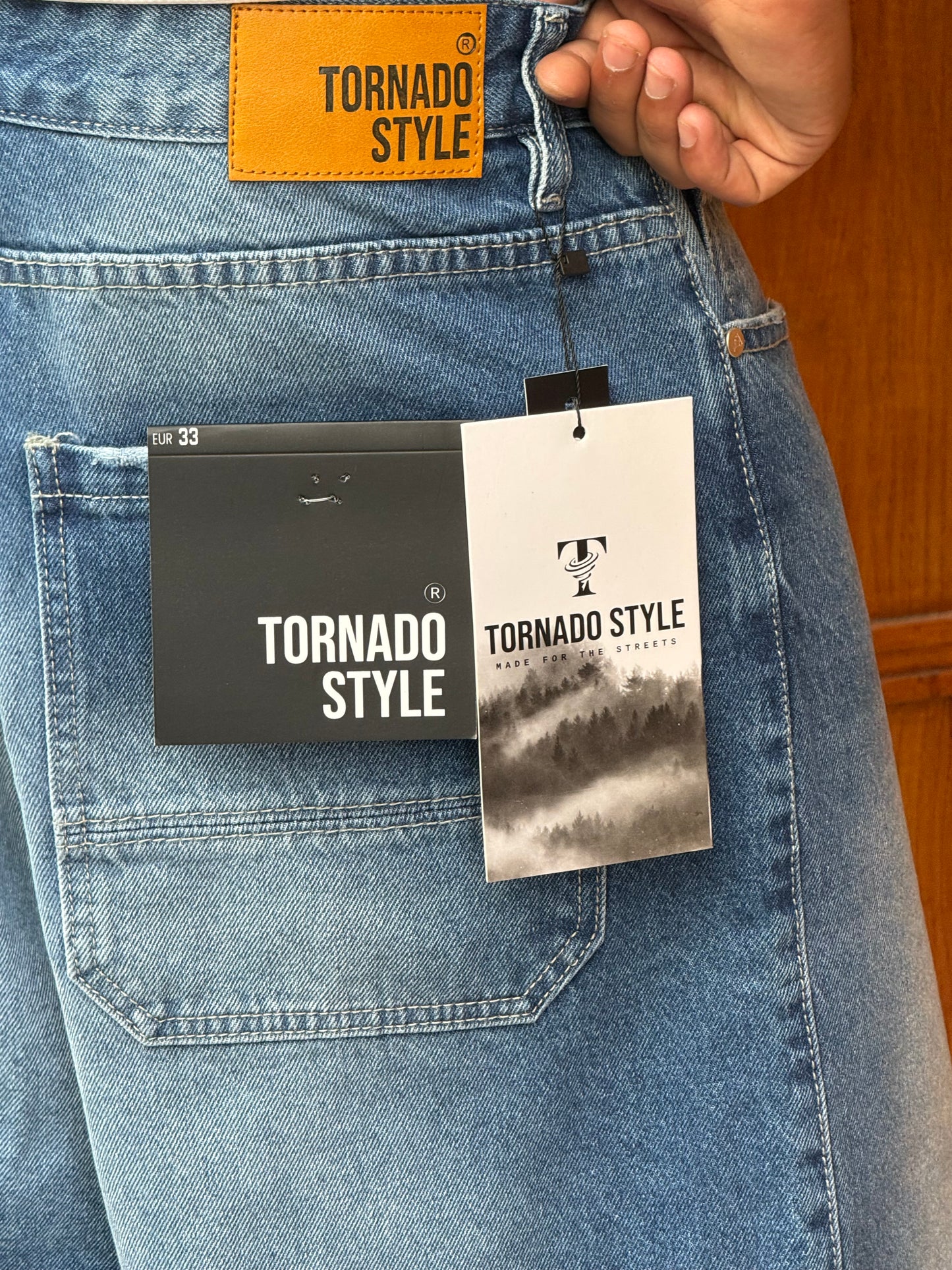 BAGGY JORTS TORNADO STYLE (BLEU)