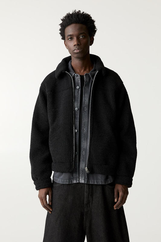 Faux shearling jacket black P&B