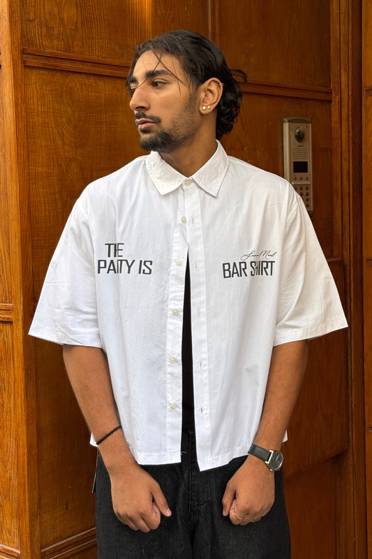 CHEMISE CROP BAR SHIRT BR WHITE 10-239