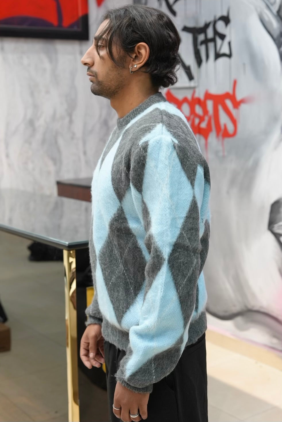 TRIKKO JACQUARD BLUE/GREY V60-19