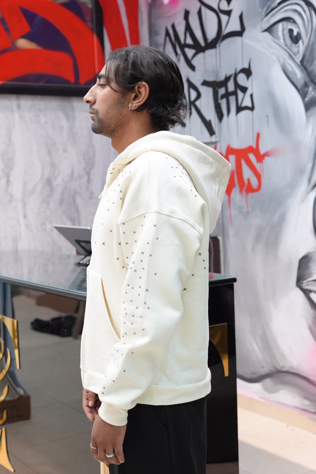 HOODIES STARS WHITE RT 2709