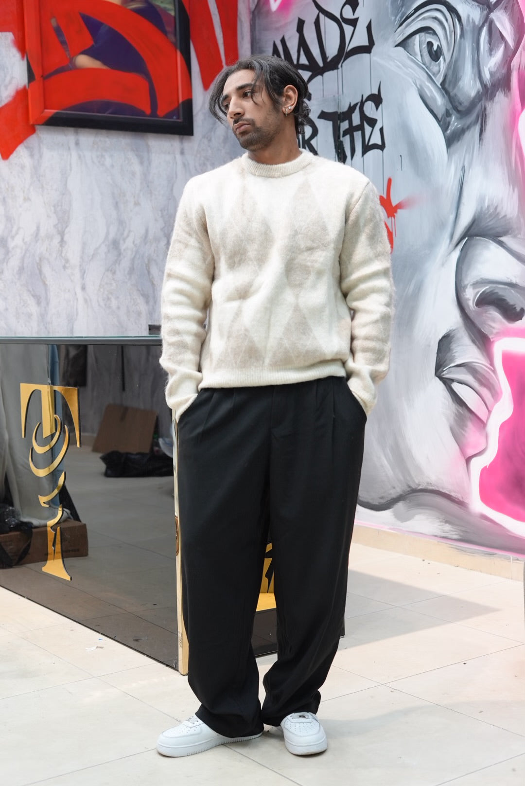 TRIKKO JACQUARD BEIGE V60-19