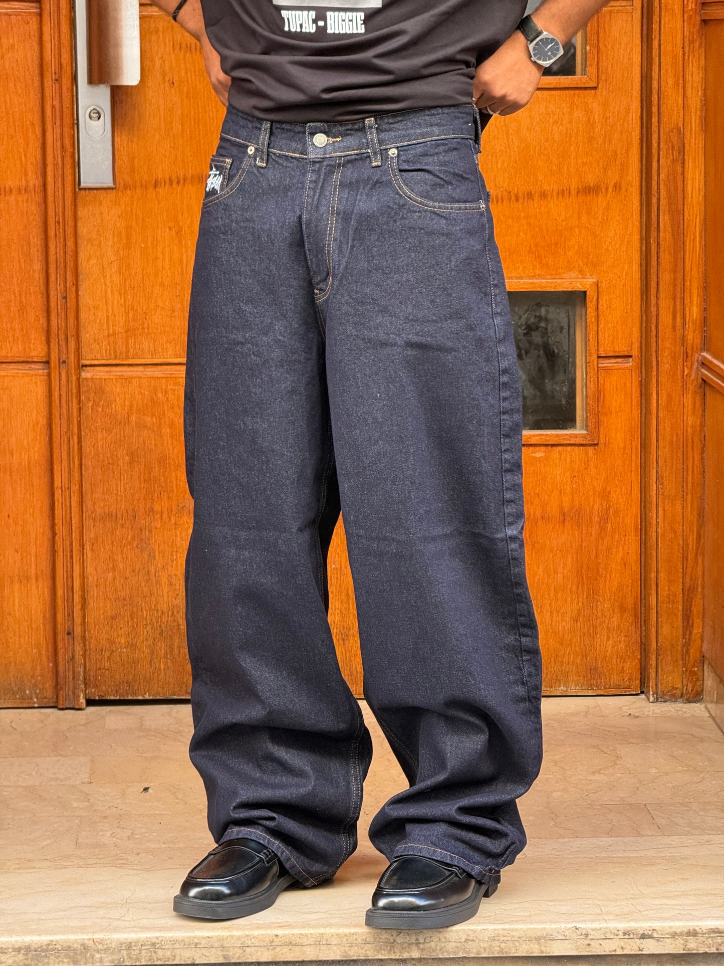 SUPPER BAGGY STUSSY BRIDGE BLEU