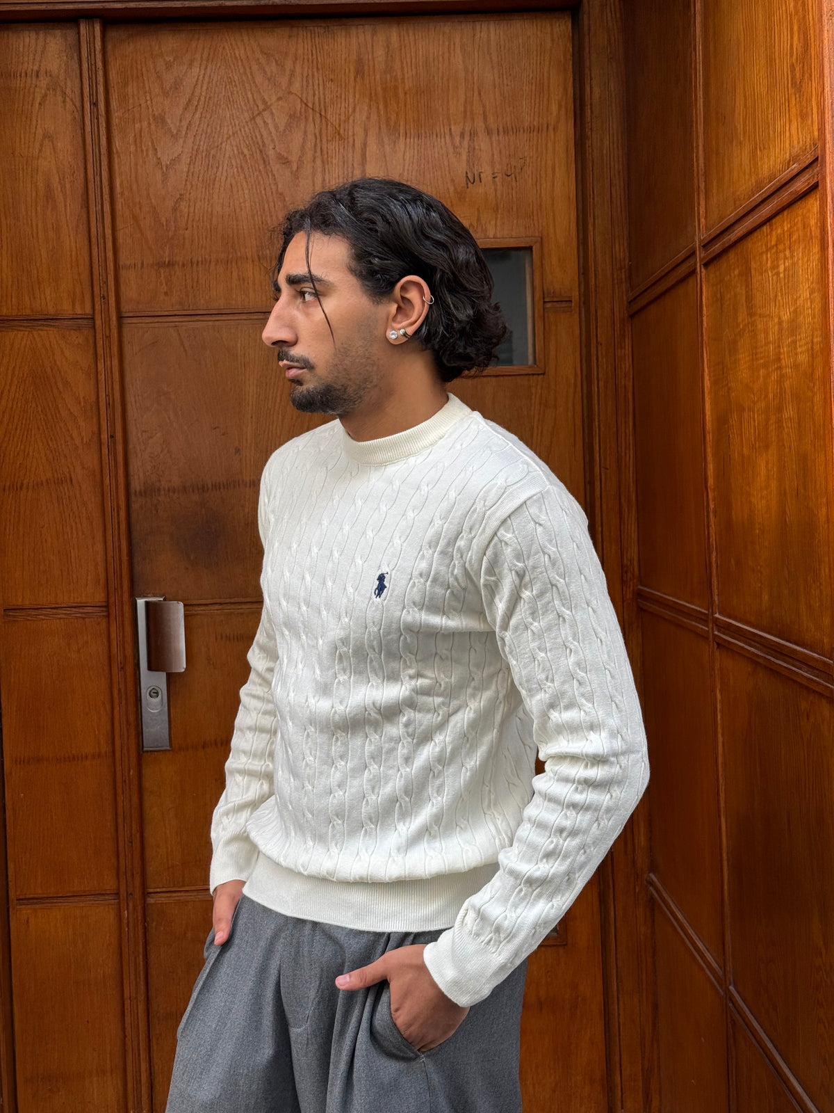 PULL RALPH LAUREN WHITE