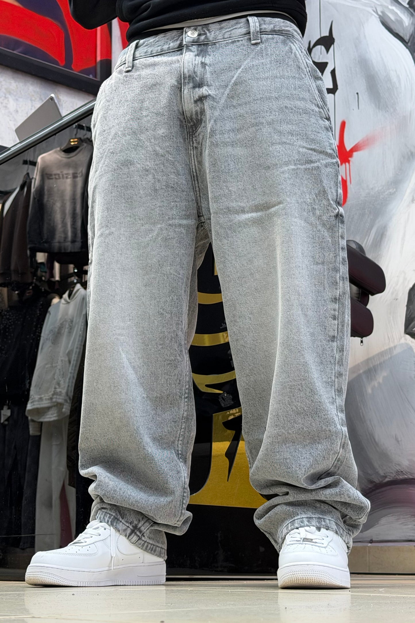 SKATER FIT JEANS GRIS BS