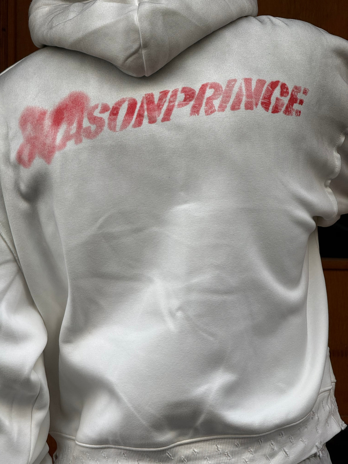 HOODIES CROP ASONPRINCE WASHED WHITE CN