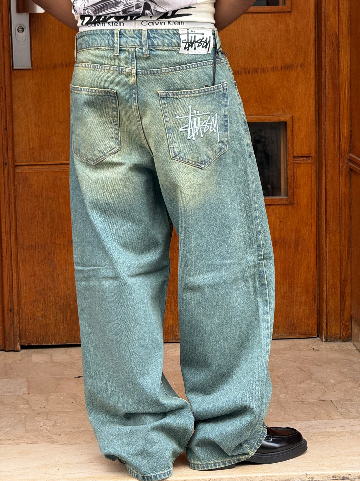 SUPPER BAGGY STUSSY DIRTY GREEN