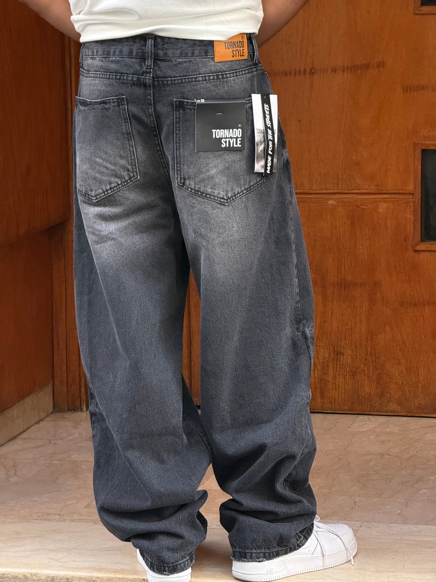 SUPPER BAGGY JEANS TORNADO STYLE (NOIR)