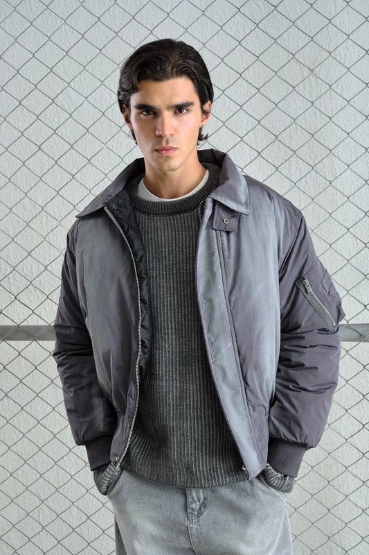 JACKET WASHED GREY GST 5758