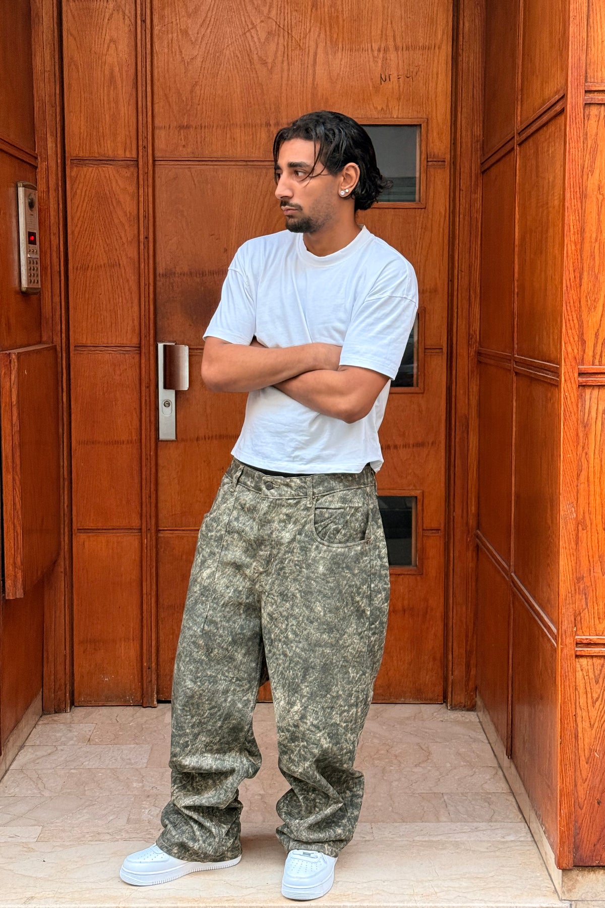 BAGGY JEANS IMPRIME GREEN