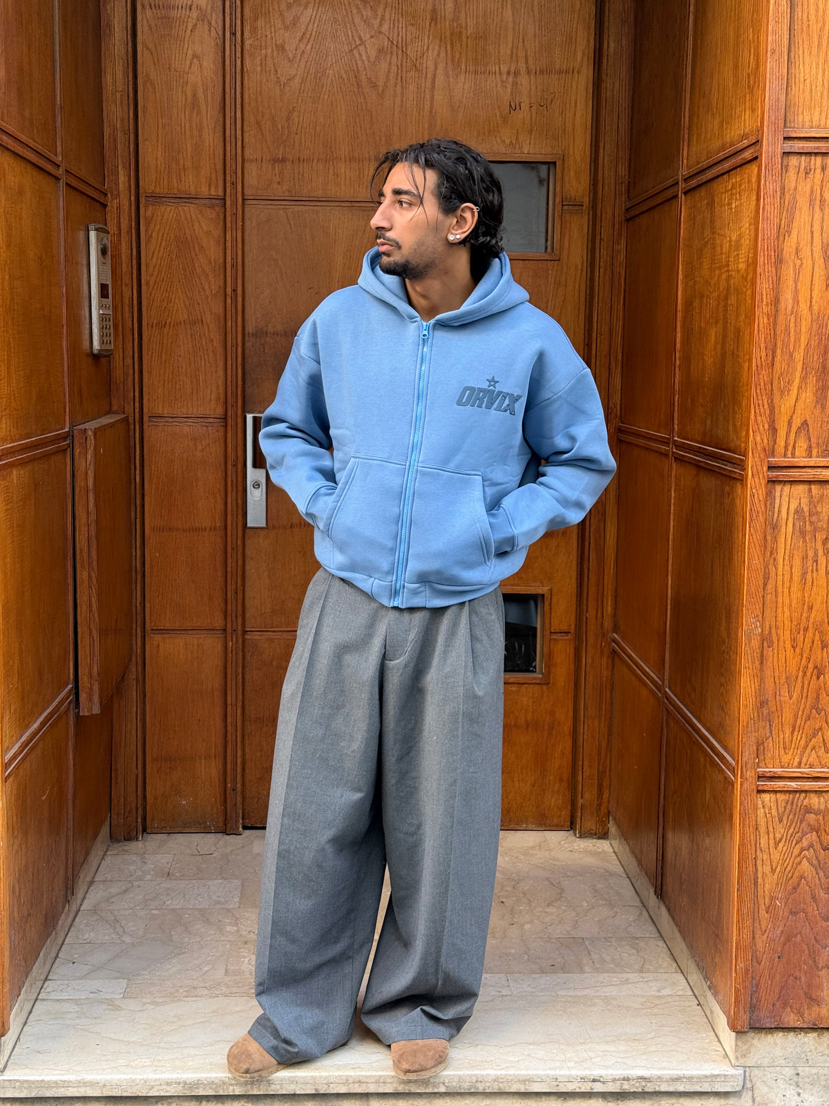 HOODIES CROP ZIP ORVIX CLUB BLUE OVX