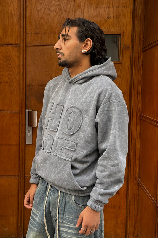 HOODIES HO WASHED GREY JL