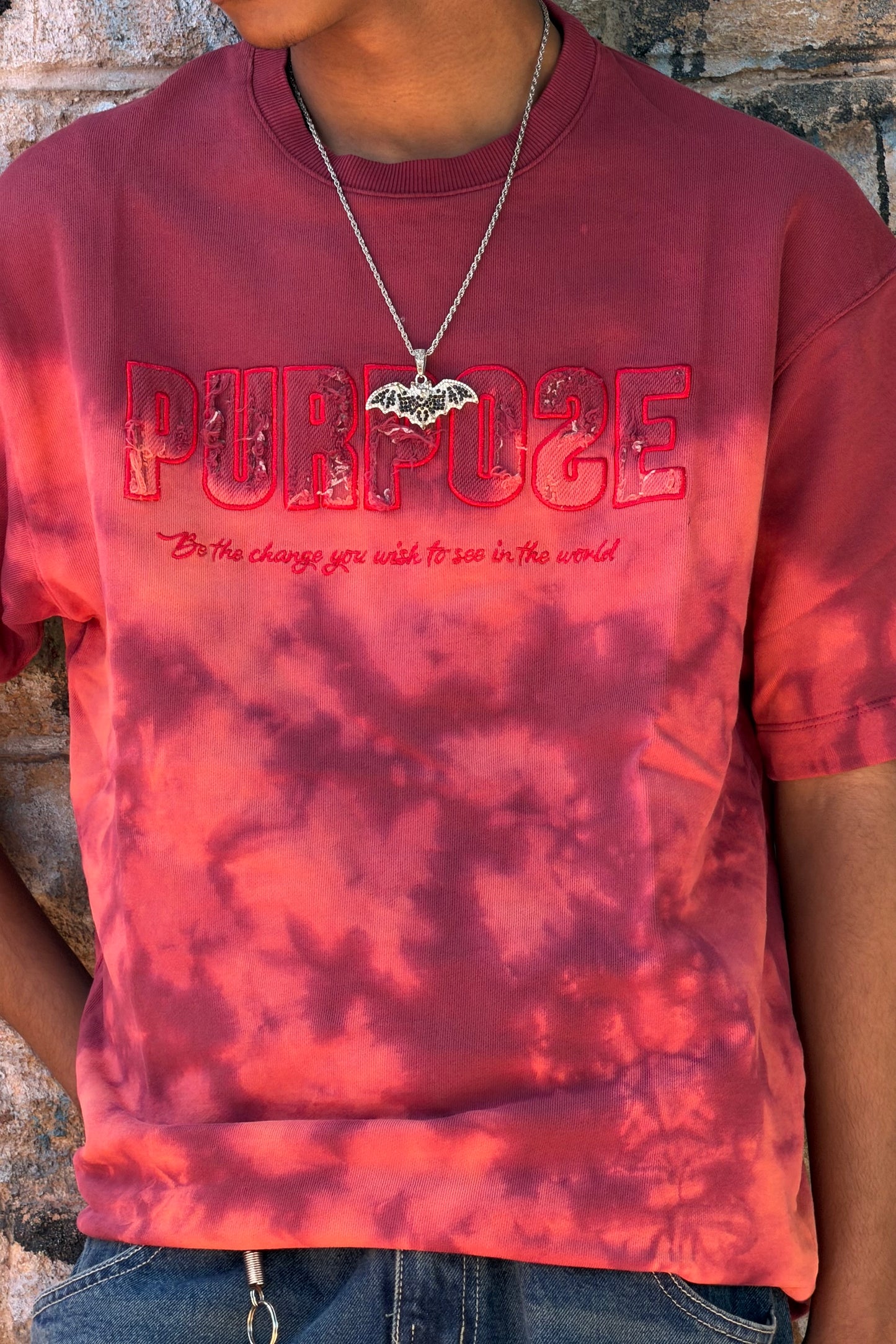 T-SHIRT WASHED PURPOSE RED